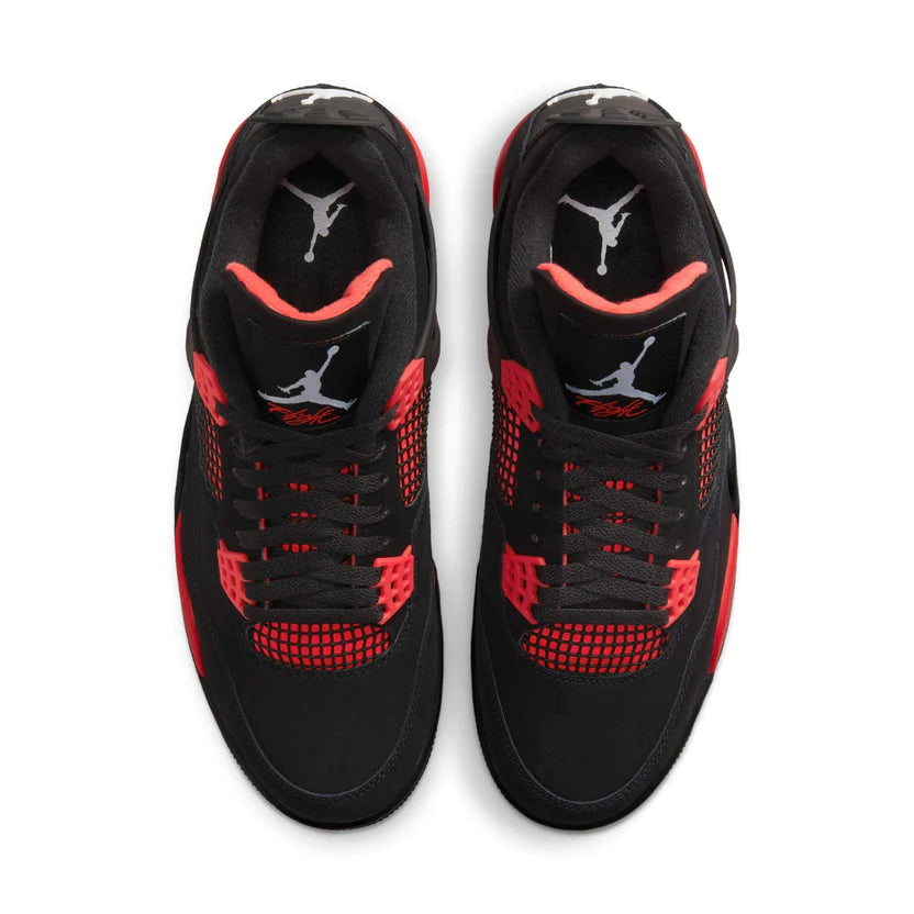 air jordan 4 retro red thunder mens black and red Jordan 4s