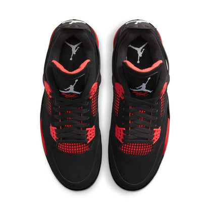 air jordan 4 retro red thunder mens black and red Jordan 4s