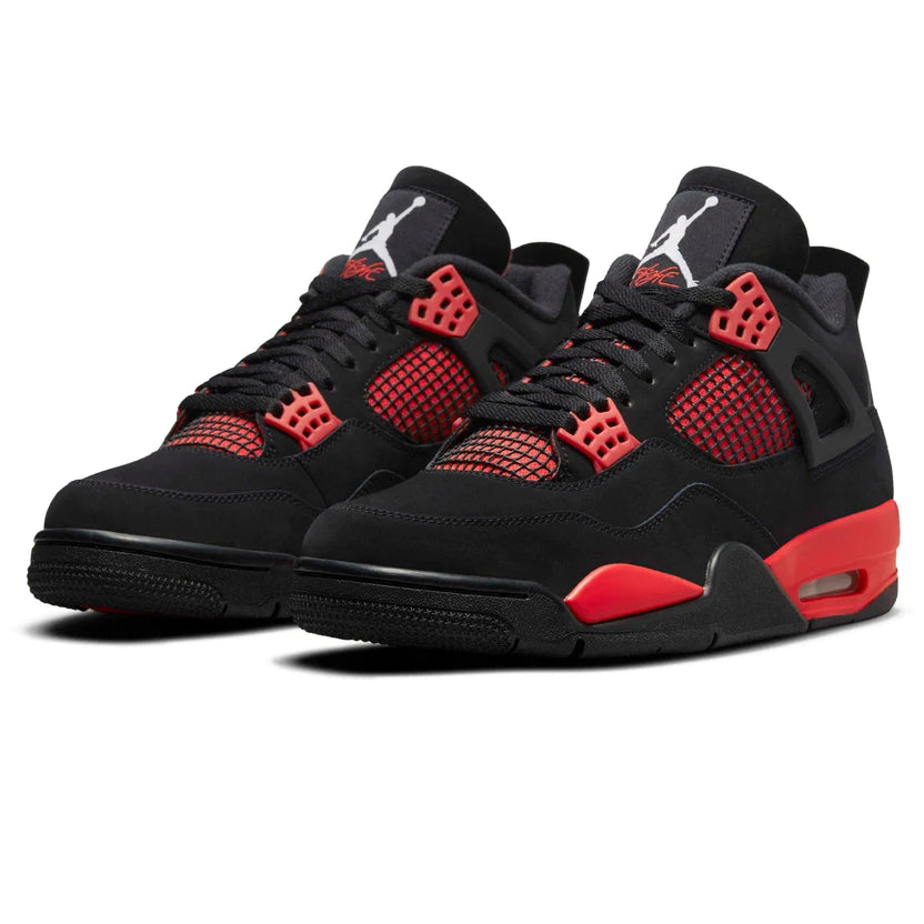 air jordan 4 retro red thunder mens black and red