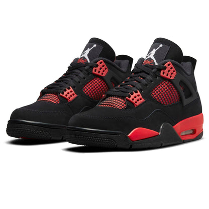 air jordan 4 retro red thunder mens black and red