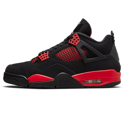 air jordan 4 retro red thunder mens black and red
